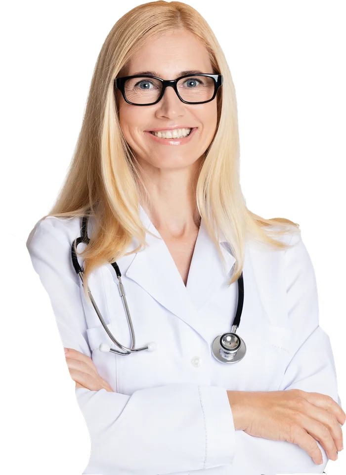 Smiling female physician